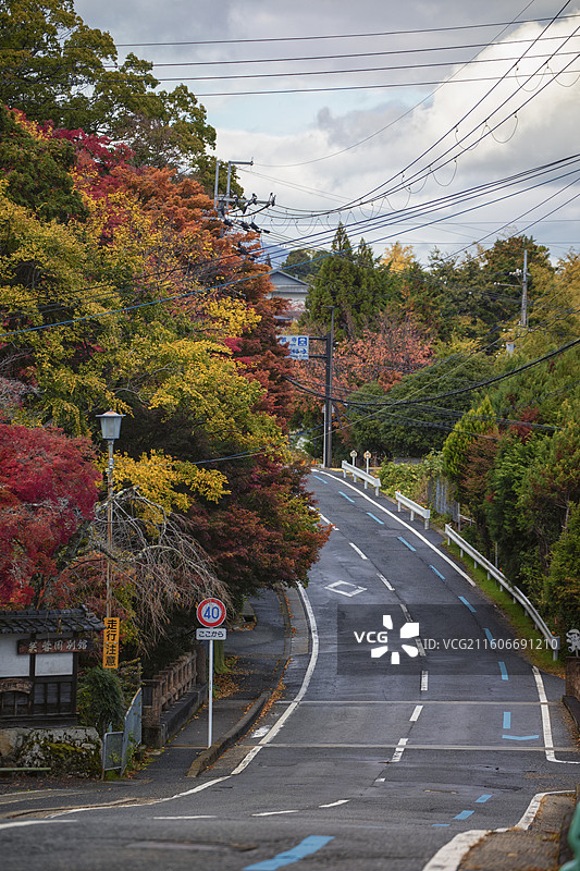 日本滋贺县比叡山坂本的秋季风光图片素材