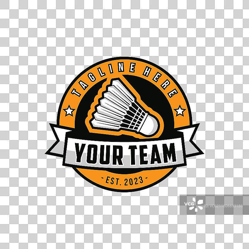 羽毛球标志运动设计模板图片素材