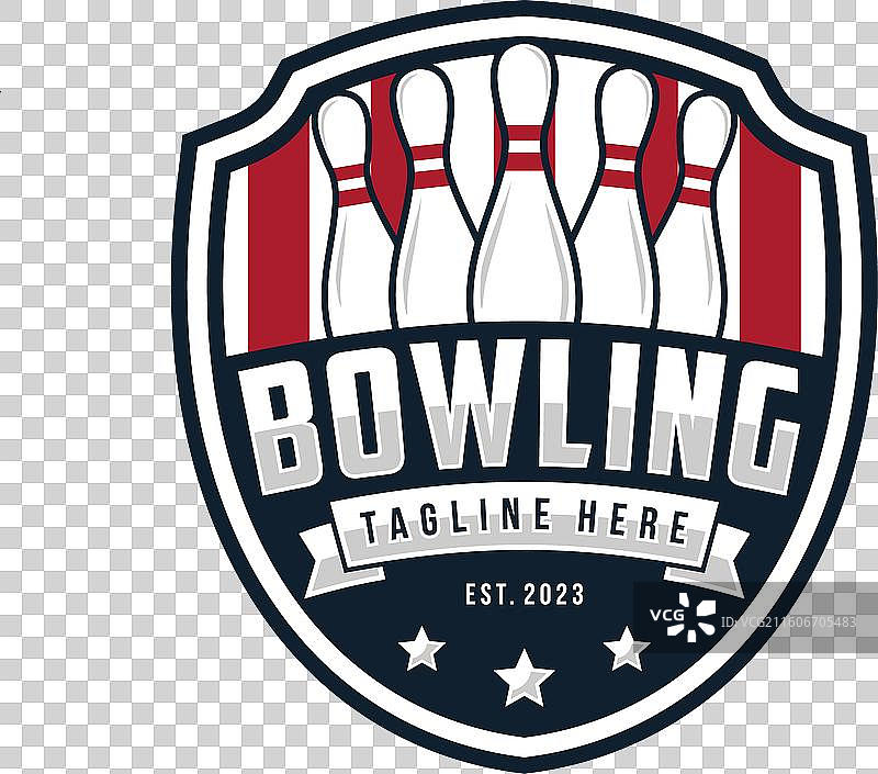 保龄球标志运动设计模板 保龄球徽章图片素材