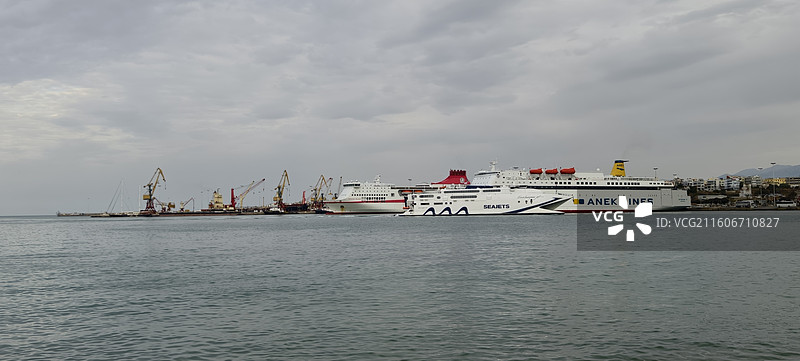 希腊克里特岛-伊拉克利翁-港口图片素材