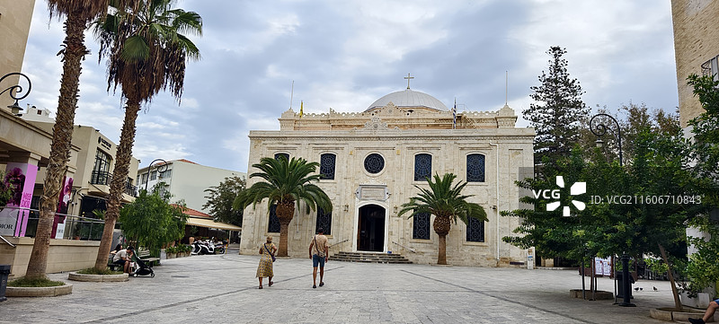 希腊克里特岛-伊拉克利翁-教堂图片素材