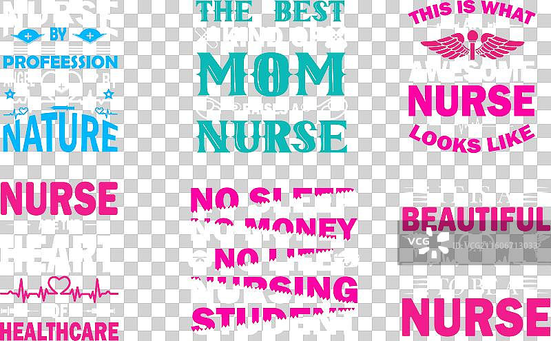 护士T恤设计图片素材