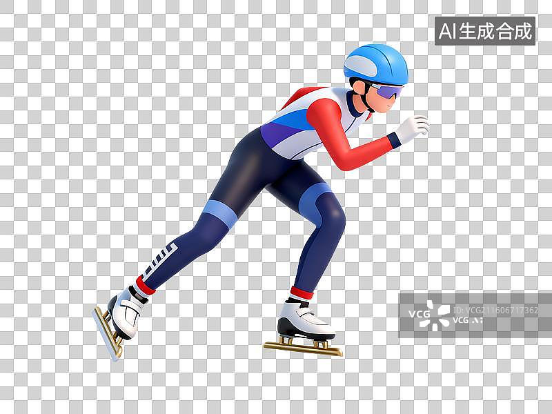 【AI数字艺术】短道速滑运动员图片素材
