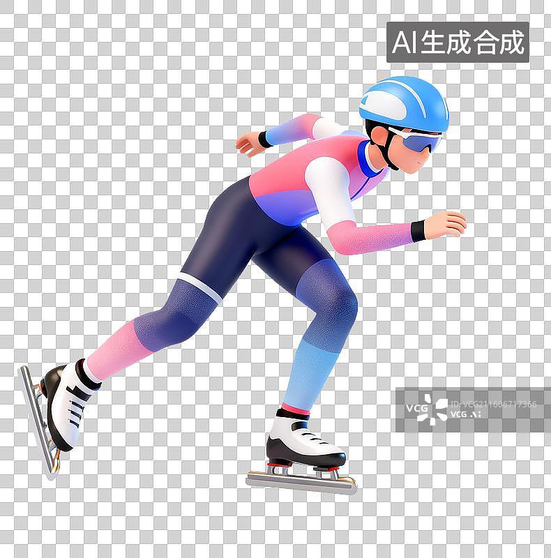 【AI数字艺术】短道速滑运动员图片素材