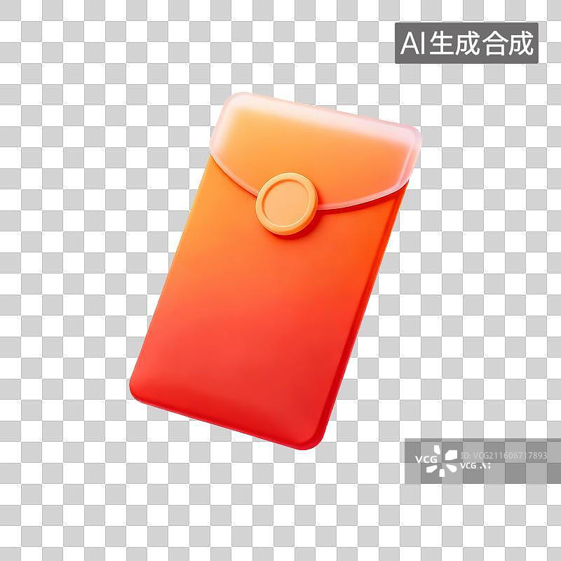 【AI数字艺术】红橙渐变的红包图片素材