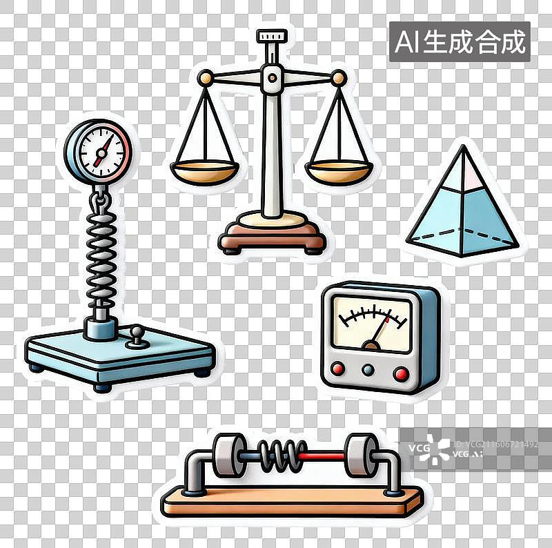 【AI数字艺术】卡通2D扁平描边插画教育主题学生探索科学自然天文学学习文具插画元素免抠图形图片素材