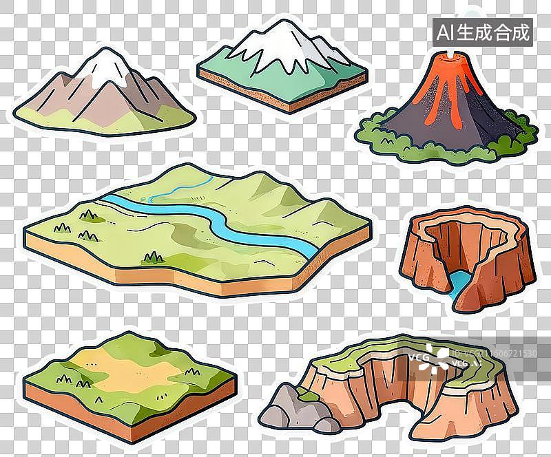 【AI数字艺术】卡通2D扁平描边插画教育主题学生探索科学自然天文学学习文具插画元素免抠图形图片素材