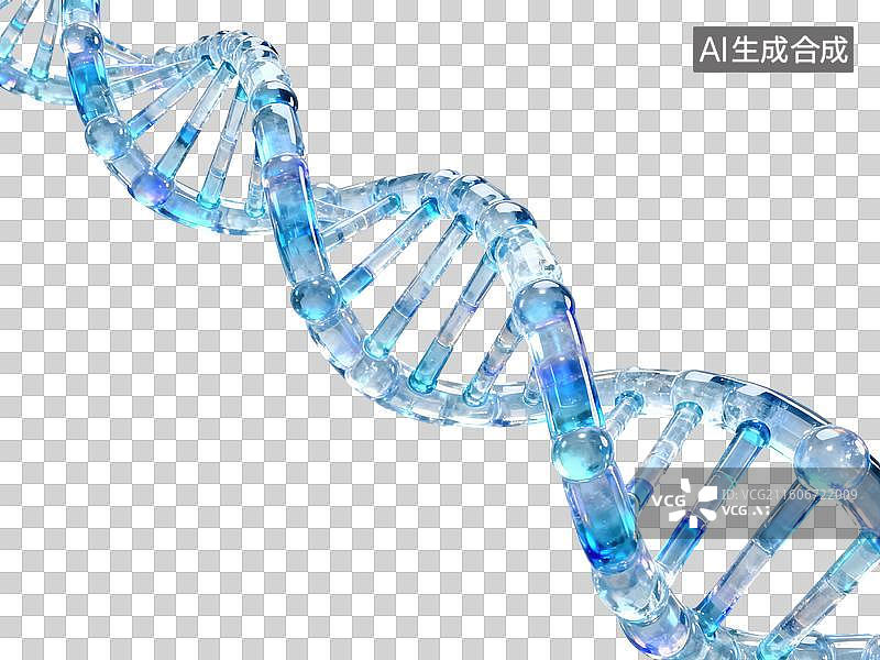 【AI数字艺术】DNA双螺旋结构示意图图片素材