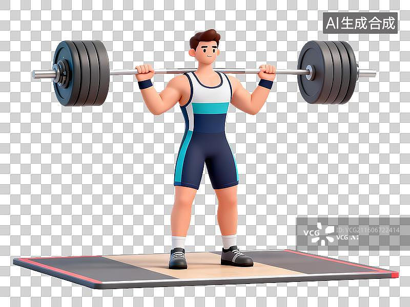 【AI数字艺术】举重运动员图片素材
