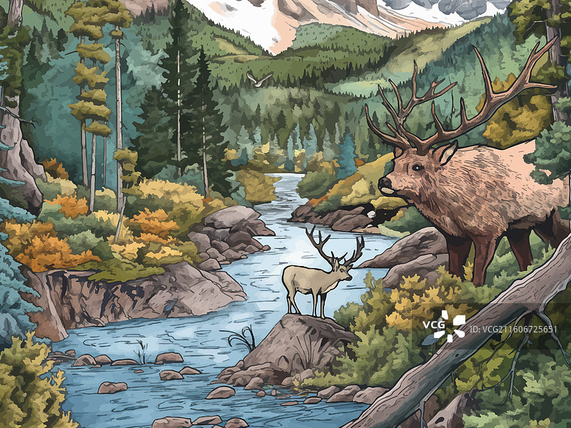 北美生成式人工智能的全景图图片素材