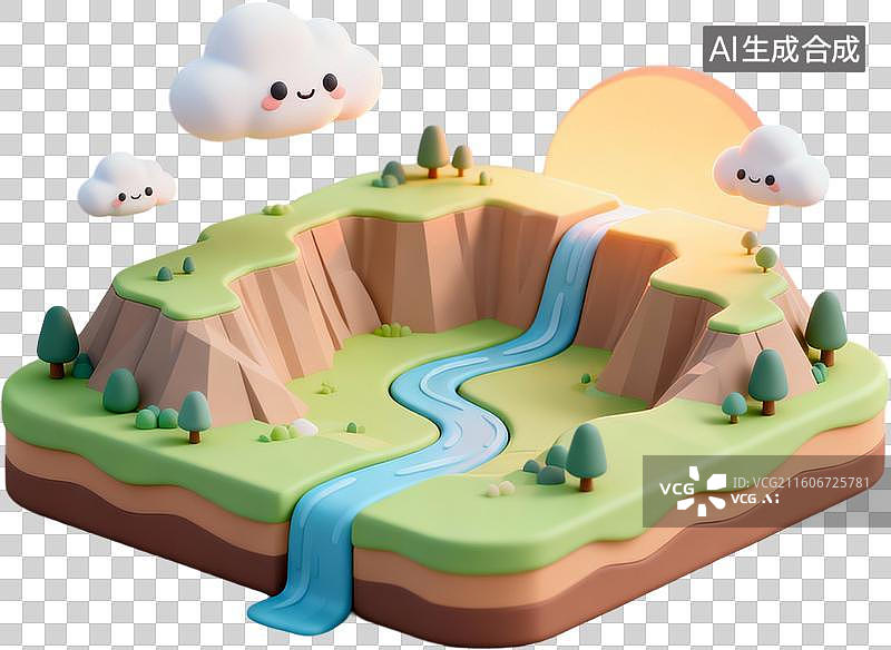 【AI数字艺术】开学季3D渲染卡通立体风格教育主题学习文具用品学科类别插画元素免抠图形图片素材