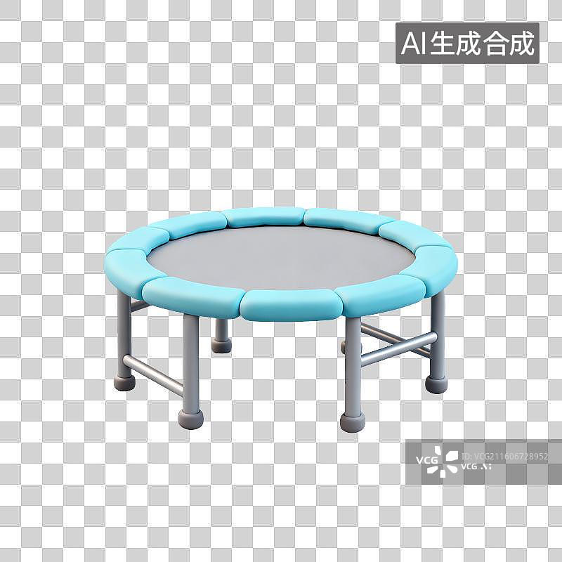 【AI数字艺术】3D粘土风格母婴亲子主题儿童玩具蹦蹦床跳跳床元素图片素材