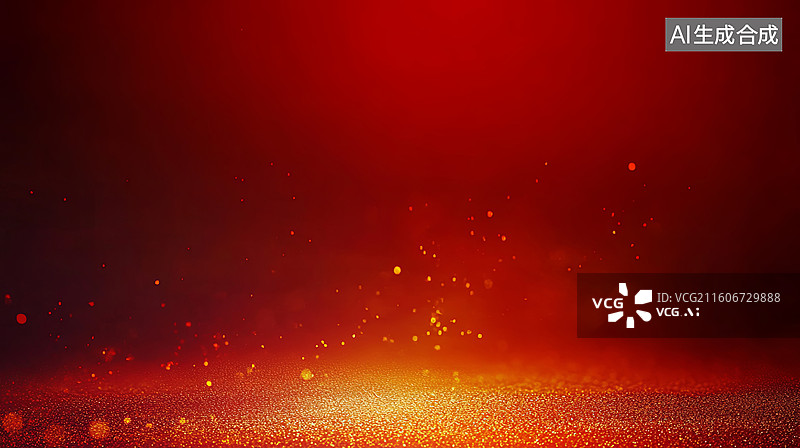 【AI数字艺术】红色光影粒子背景图片素材