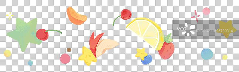 漂浮创意水果插画元素免抠png图片素材