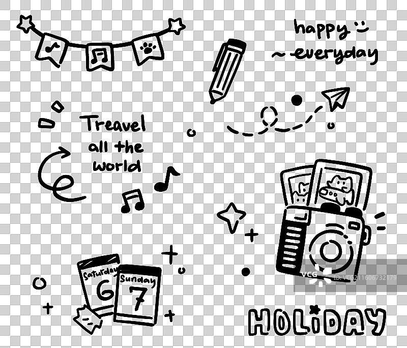 简笔画小元素可爱手绘装饰png免抠图片素材