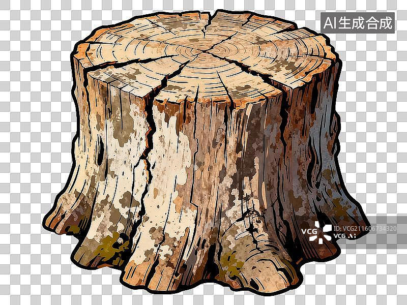 【AI数字艺术】树桩截面纹理图图片素材
