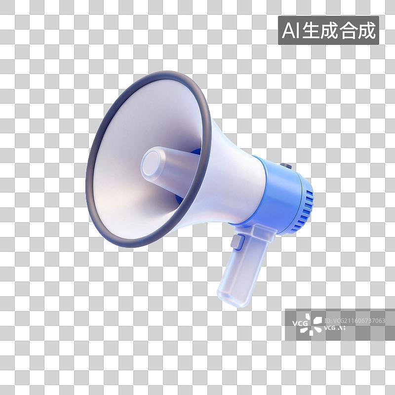 【AI数字艺术】3D渲染扩音器图示图片素材