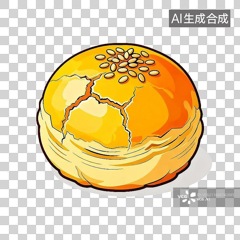 【AI数字艺术】美味的蛋黄酥图片素材