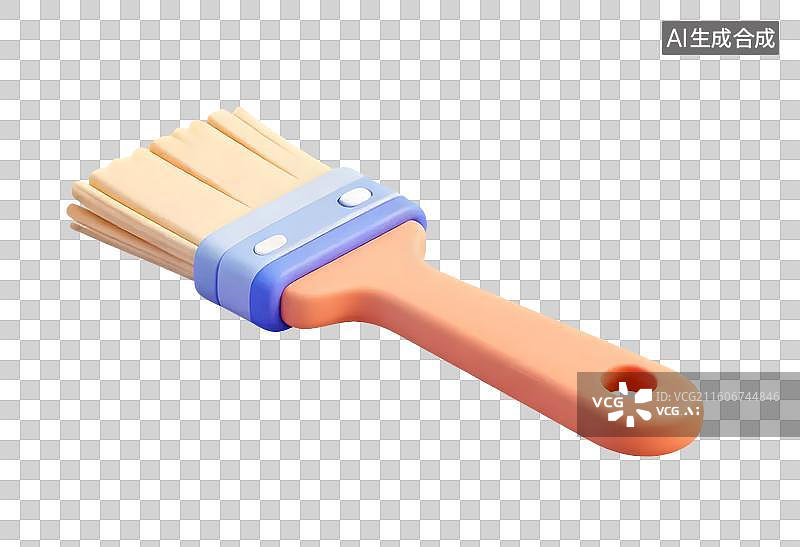 【AI数字艺术】彩色手柄清洁刷图片素材