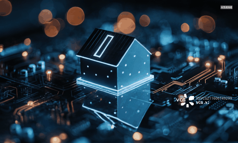 【AI数字艺术】智能住宅科技未来图片素材