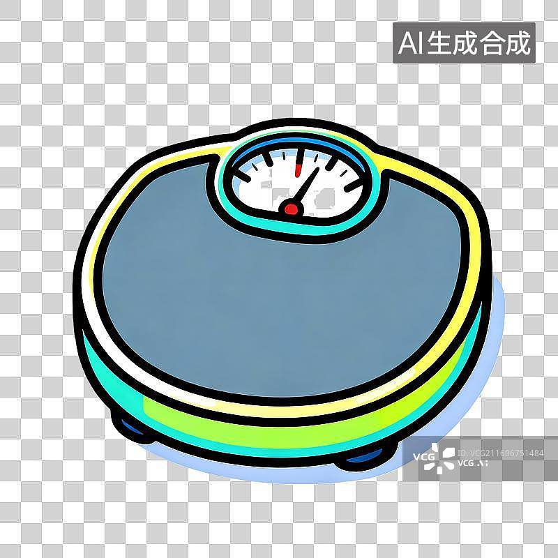 【AI数字艺术】圆形体重秤图片素材