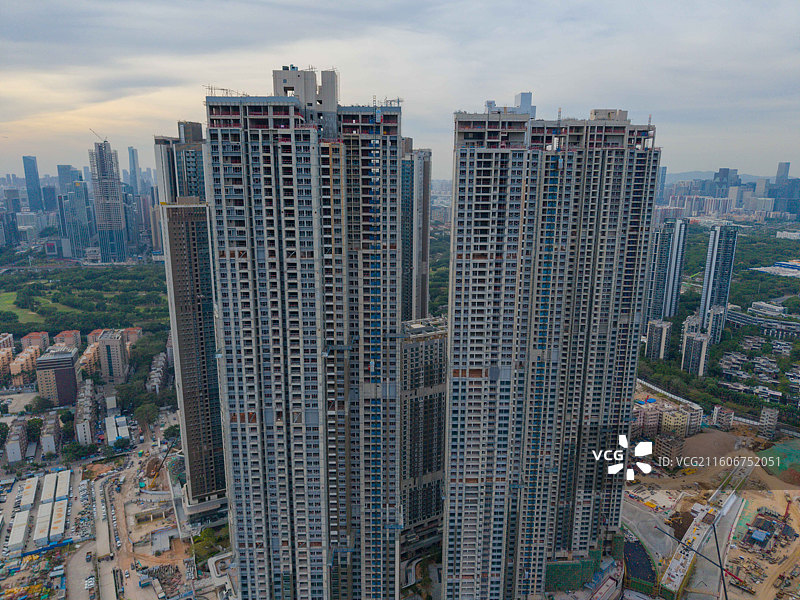 深圳市南山区，绿景白石洲，深圳最高住宅区图片素材