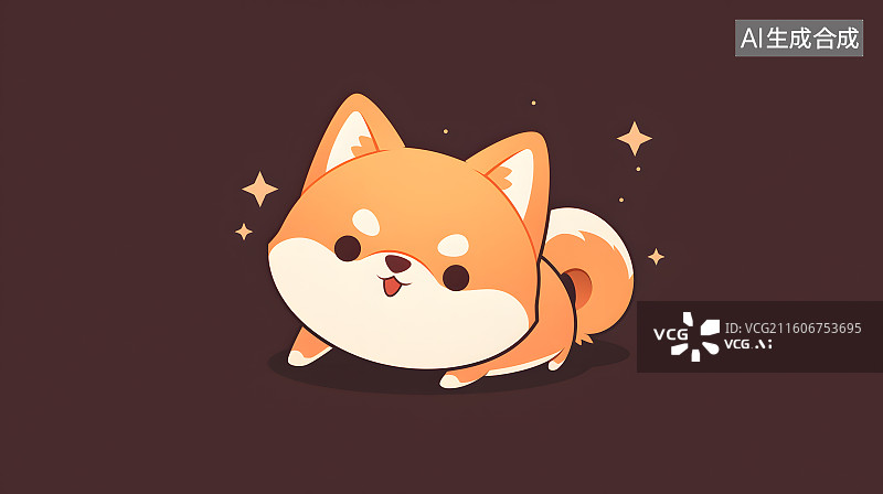 【AI数字艺术】狐狸卡通图案图片素材