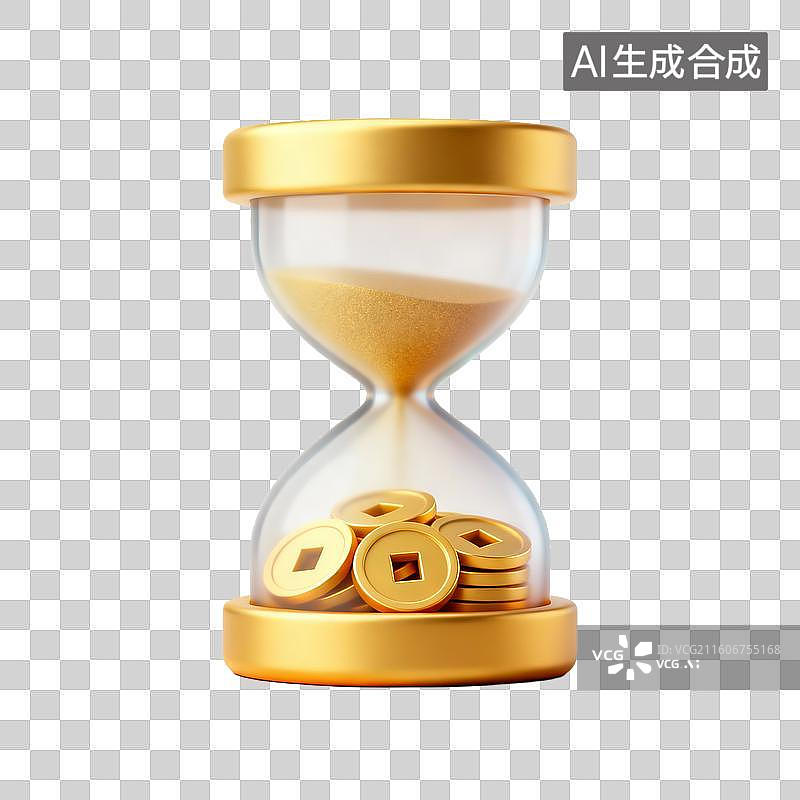 【AI数字艺术】金融沙漏图标图片素材