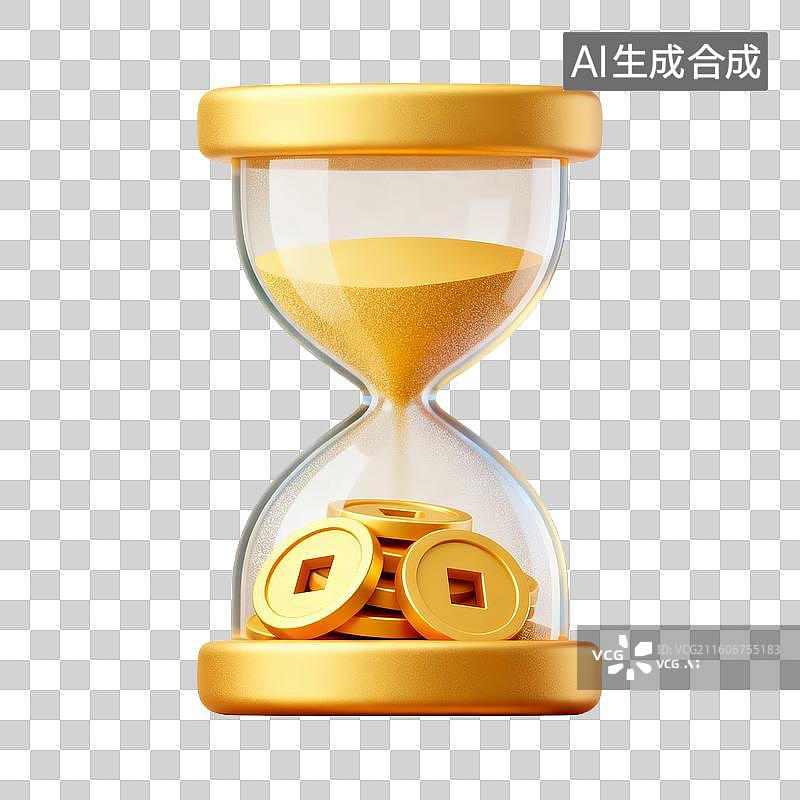 【AI数字艺术】金融沙漏图标图片素材