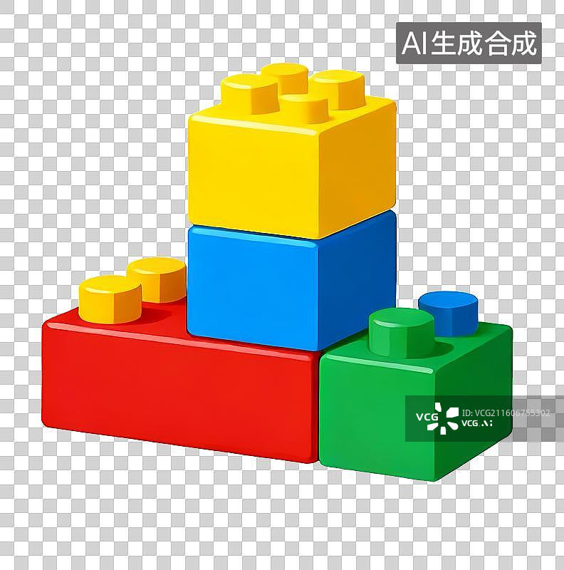 【AI数字艺术】免扣拼装积木元素图片素材