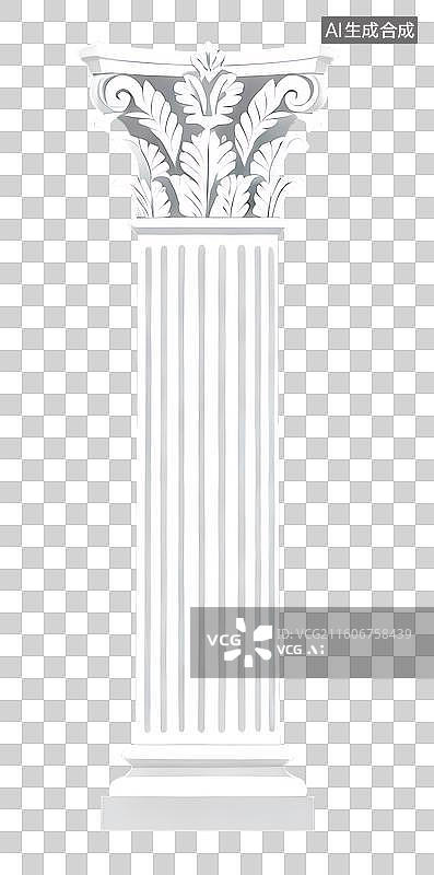 【AI数字艺术】欧式罗马柱建筑元素图片素材
