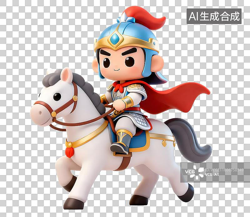 【AI数字艺术】Q版卡通古代将军张飞图片素材