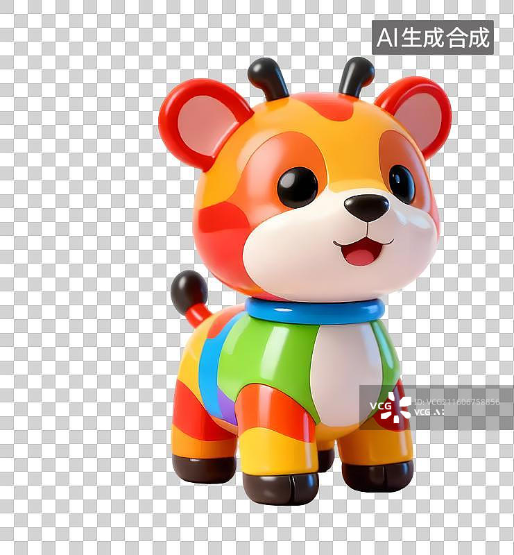 【AI数字艺术】彩色可爱动物玩偶图片素材