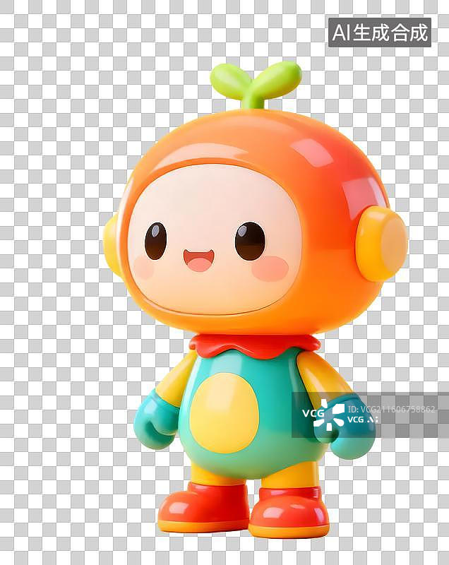 【AI数字艺术】彩色可爱动物玩偶图片素材