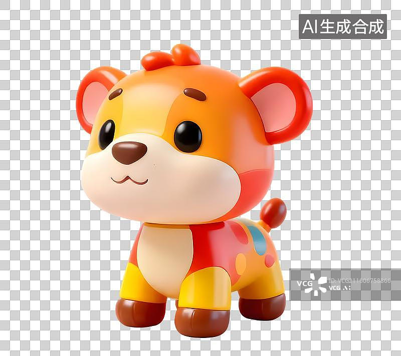【AI数字艺术】彩色可爱动物玩偶图片素材