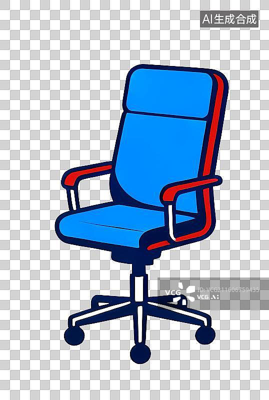 【AI数字艺术】免扣卡通扁平风椅子元素图片素材