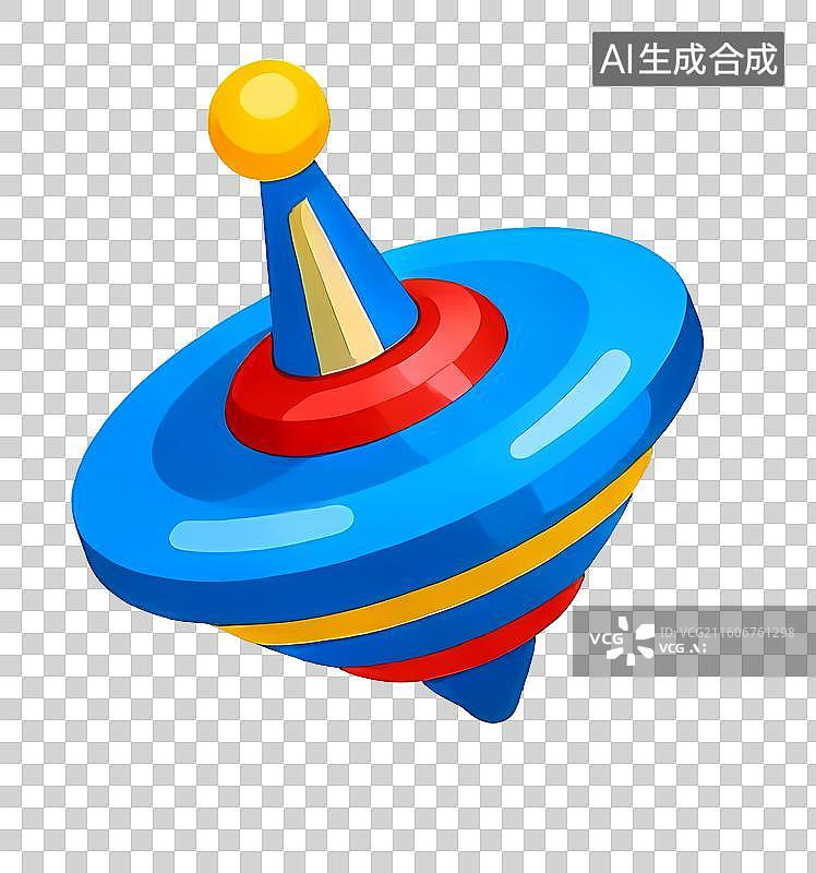 【AI数字艺术】免扣卡通陀螺元素图片素材