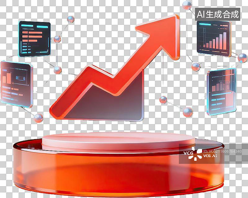 【AI数字艺术】数据图表增长趋势图图片素材