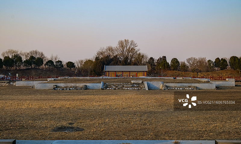 北京圆明园遗址公园-万春园-澹怀堂遗址图片素材