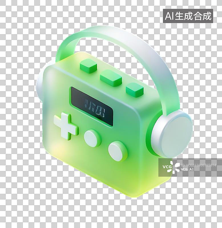 【AI数字艺术】免扣卡通蓝牙便携音响元素图片素材