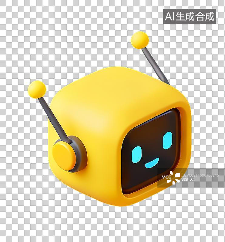 【AI数字艺术】免扣卡通人工智能机器人元素图片素材
