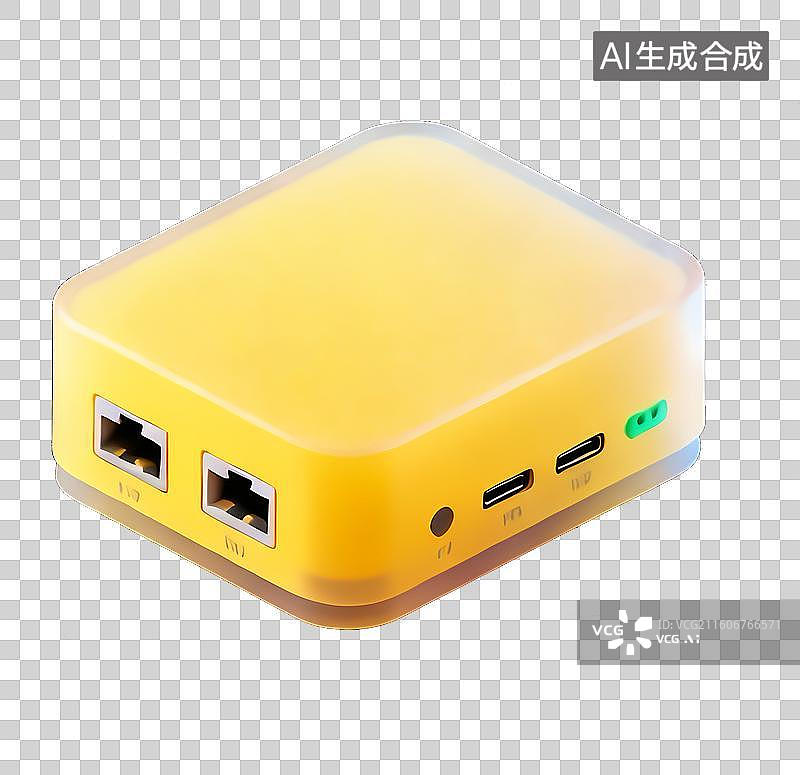 【AI数字艺术】免扣卡通路由器网络科技元素图片素材