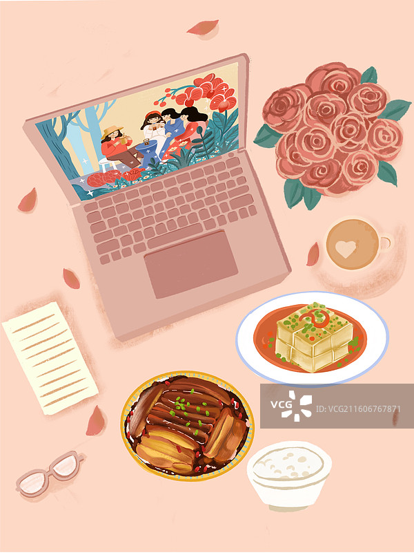 追剧日常图片素材