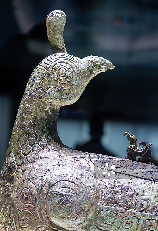 山西博物院 镇馆之宝 西周（公元前11世纪--前771年）鸟尊（晋侯鸟尊）曲沃县北赵村晋侯墓地出土图片素材