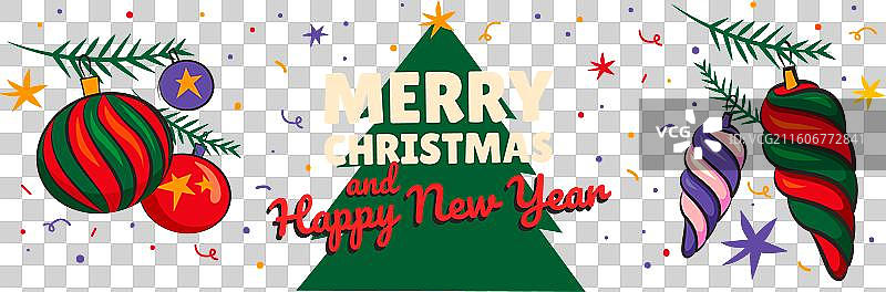 酷炫复古图形圣诞背景图片素材