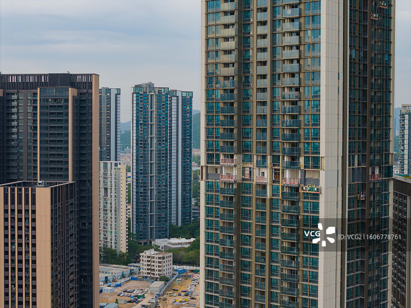 深圳市南山区，绿景白石洲，深圳最高住宅区图片素材