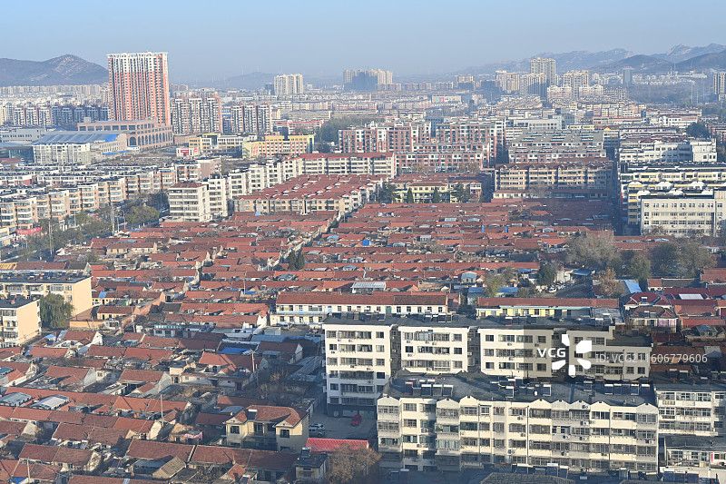 山东烟台招远市城市风光图片素材