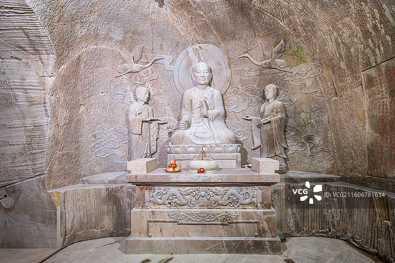 顺昌合掌岩风景区 合掌岩石窟图片素材