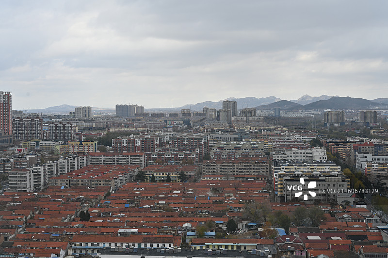 山东烟台招远市城市风光图片素材