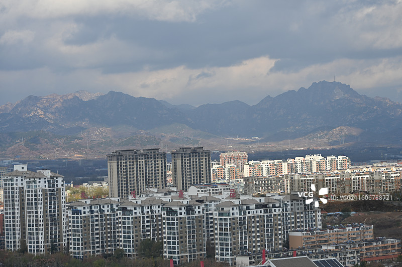 山东烟台招远市城市风光图片素材